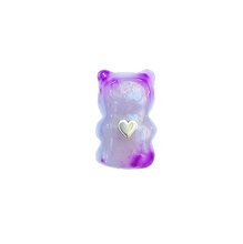 Load image into Gallery viewer, Purple Stone Gummy Bear Pendant in carved stone by Christina Puchi
