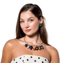 Load image into Gallery viewer, Carved Stone Ammonite Earrings in carved stone by Christina Puchi