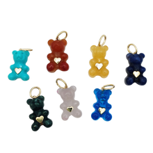 Load image into Gallery viewer, Carved Stone Gummy Bear Pendant