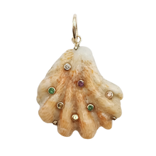 Load image into Gallery viewer, Studded Kitten Paw Pendant in shell by Christina Puchi
