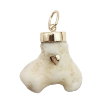 Load image into Gallery viewer, Coral with Purple Sapphire Pendant in shell by Christina Puchi