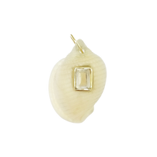 Load image into Gallery viewer, White Shell with Quartz Pendant in shell by Christina Puchi