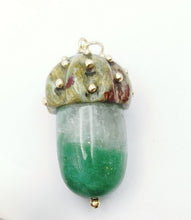 Load image into Gallery viewer, Carved Stone Acorn Pendant in carved stone by Christina Puchi