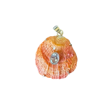 Load image into Gallery viewer, Orange Topaz Shell Pendant in shell by Christina Puchi