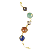 Load image into Gallery viewer, Carved Stone Planet Bracelet in carved stone by Christina Puchi