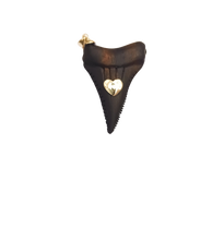 Load image into Gallery viewer, Ebony Shark's Tooth 3 Pendant in carved wood by Christina Puchi