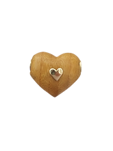 Load image into Gallery viewer, Bamboo Threaded Heart Pendant in carved wood by Christina Puchi