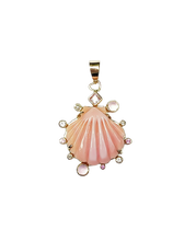 Load image into Gallery viewer, Carved Conch Shell Halo Pendant in shell by Christina Puchi