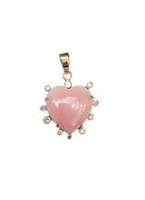Load image into Gallery viewer, Carved Conch Shell Heart Halo 2 Pendant by Christina Puchi