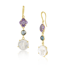 Load image into Gallery viewer, Mother of Pearl Moon Earrings by Christina Puchi