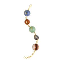 Load image into Gallery viewer, Carved Stone Planet Bracelet