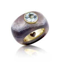 Load image into Gallery viewer, Carved Stone Ring in carved stone by Christina Puchi