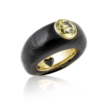 Load image into Gallery viewer, Carved Stone Ring in carved stone by Christina Puchi