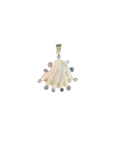 Load image into Gallery viewer, White Kitten Paw Halo Pendant in shell by Christina Puchi