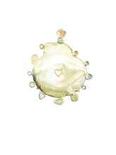 Load image into Gallery viewer, CUSTOM White Shell Pastel Halo Pendant in shell by Christina Puchi