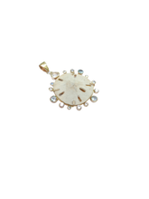 Load image into Gallery viewer, Aquamarine Sand Dollar Pendant by Christina Puchi