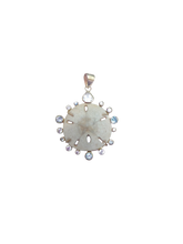 Load image into Gallery viewer, Aquamarine Sand Dollar Pendant by Christina Puchi