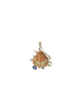 Load image into Gallery viewer, Blue Halo Lions Paw Pendant in shell by Christina Puchi