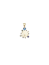 Load image into Gallery viewer, Blue Halo Sand Dollar Pendant in shell by Christina Puchi
