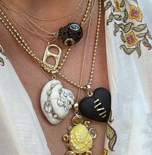 Load image into Gallery viewer, White Aquamarine Shell Pendant in shell by Christina Puchi
