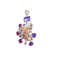 Load image into Gallery viewer, Lilac Shell Halo Pendant in shell by Christina Puchi