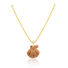 Load image into Gallery viewer, Orange Lion’s Paw Pendant in shell by Christina Puchi