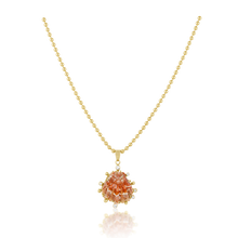 Load image into Gallery viewer, Orange/Pink Speckled Lion’s Paw Pendant in shell by Christina Puchi