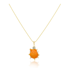 Load image into Gallery viewer, Light Orange Shell Halo Pendant in shell by Christina Puchi