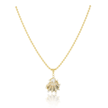 Load image into Gallery viewer, White Kitten Paw Halo Pendant in shell by Christina Puchi