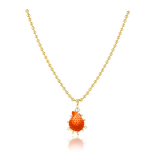 Load image into Gallery viewer, Bright Orange Shell Halo Pendant in shell by Christina Puchi