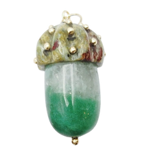 Load image into Gallery viewer, Carved Stone Acorn Pendant in carved stone by Christina Puchi