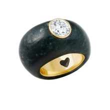 Load image into Gallery viewer, Carved Stone Ring in carved stone by Christina Puchi