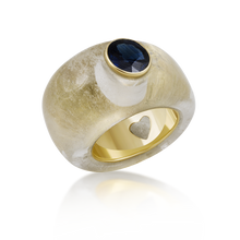 Load image into Gallery viewer, Carved Stone Ring in carved stone by Christina Puchi