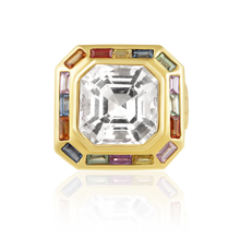 Load image into Gallery viewer, Mermaid Super Bowl Ring in gold by Christina Puchi
