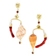 Load image into Gallery viewer, Coral Tiered Earrings by Christina Puchi