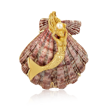 Load image into Gallery viewer, Mermaid Shell Pendant in shell by Christina Puchi