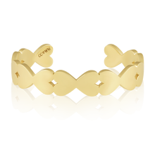 Load image into Gallery viewer, Heart Cuff Bracelet in gold by Christina Puchi