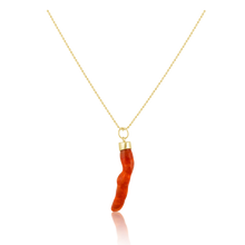 Load image into Gallery viewer, Red Apple Coral Pendant in coral by Christina Puchi