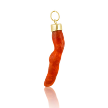 Load image into Gallery viewer, Red Apple Coral Pendant in coral by Christina Puchi
