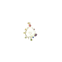 Load image into Gallery viewer, Rainbow Halo Kitten's Paw Pendant in shell by Christina Puchi
