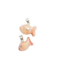 Load image into Gallery viewer, Large Agate Goldfish Pendant by Christina Puchi