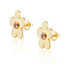 Load image into Gallery viewer, Flower Studs in gold by Christina Puchi