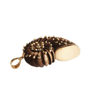 Load image into Gallery viewer, Carved Walnut Ammonite Pendant by Christina Puchi