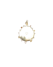 Load image into Gallery viewer, Pink/Yellow Shell Multicolor Halo Pendant in shell by Christina Puchi