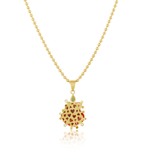 Load image into Gallery viewer, Dark Orange Lion’s Paw Halo Pendant in shell by Christina Puchi