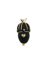Load image into Gallery viewer, Ebony Acorn Pendant in carved wood by Christina Puchi