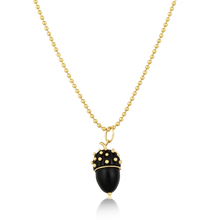 Load image into Gallery viewer, Ebony Acorn Pendants in carved wood by Christina Puchi
