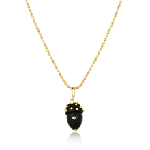 Load image into Gallery viewer, Ebony Acorn Pendants in carved wood by Christina Puchi