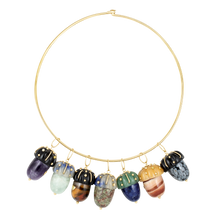 Load image into Gallery viewer, Carved Stone Acorn Pendants in carved stone by Christina Puchi