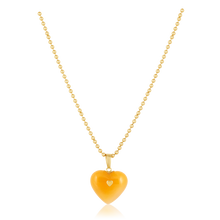 Load image into Gallery viewer, Carved Stone Studded Heart Pendants in carved stone by Christina Puchi